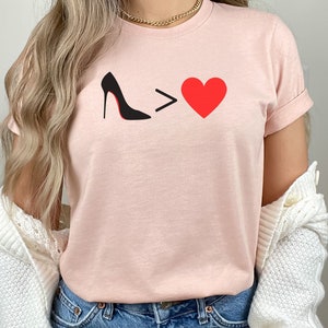 Red Bottoms Over Love Girls High Heels T-Shirt, Diva Red Bottom Heels Tshirt, Glam Girls Stilettos Shirt, Valentines Day Gift Idea