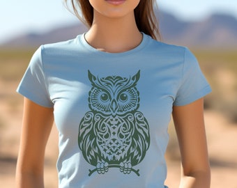 Niedliches Eulen-Shirt, Eulen-T-Shirt, Tierliebhaber-Shirt, Eulen-T-Shirt, Garten-Liebhaber-Geschenk, Cutie-Eulen-T-Shirt, Wald-Shirt, Camping Shirt