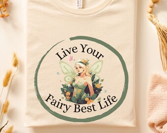 Girls Fairycore T-Shirt, Fairy Core Girls Tshirt, Cottagecore T-Shirt, Fairy Shirt, Forrestcore Teeshirt, Cute Girls Shirt, Glam Tee