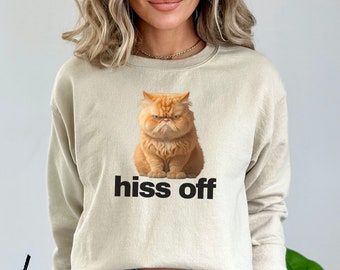 Niedliches Katzen Sweatshirt, lustiges Katzen Sweatshirt, Katzen Liebhaber Pullover, Dumme Katze Geschenk, Geschenk für Katzenmama, Geschenk für Katzen Papa, Katzen Dame Shirt, Mädchen Top