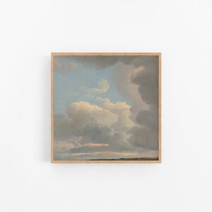 Vintage Clouds Oil Painting | Farmhouse PRINTABLE Art