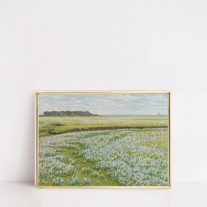Countryside Field Painting | Countryside Landscape | Farmhouse PRINTABLE Art | Floral Field Digital Download Art