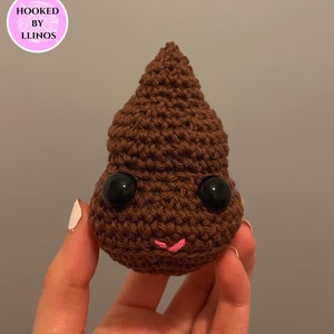 Crochet Positive Poo Plushy Desk Decor, Poop Emoji, Positive Poop Doll,  Cheer Up