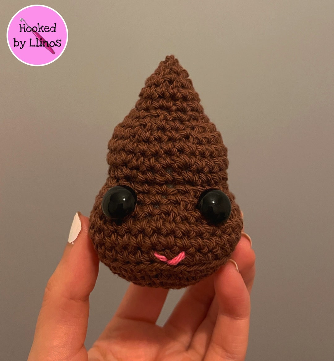 Crochet Poop Emoji Plushie Made to Order Amigurumi Etsy UK