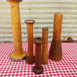 Vintage wood yarn bobbin