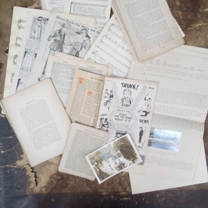 85 vintage book pages