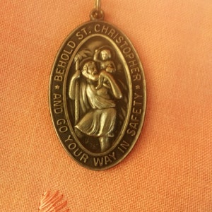 Sterling St. Christopher medallion.