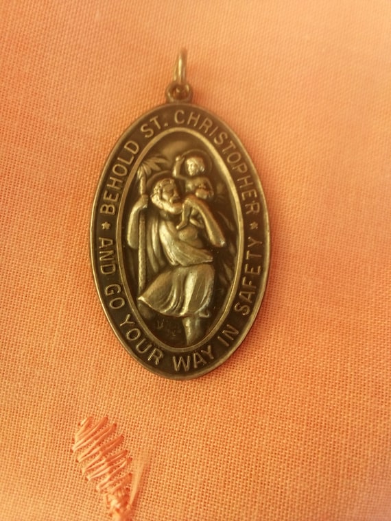 Sterling St. Christopher medallion.