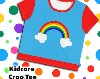 Camiseta corta con colores primarios del arco iris de Kidcore Ropa