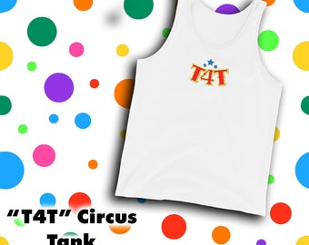 Clowncore T4T Transgender Trans Rights Trans4Trans Primary Colors Clown Unisex Tank Top Clothes Clothing