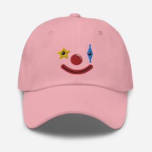 Clowncore Pink Primary Colors Clown Friend Face Dad Hat Baseball Cap Clothes Clothing