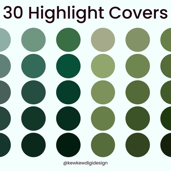 30 Green Instagram Highlight Covers | Instagram Story Template | Minimalist Instagram Cover | Personal Branding | Boho Aesthetic | IG Icon