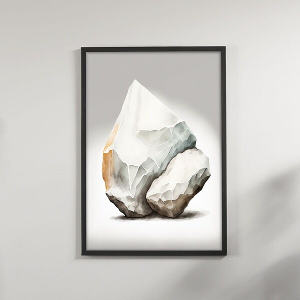 Digital Wall Art: Download Kaolinite Geode Printable Wall Art | Geode Art | Geodes