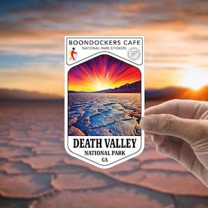 Death Valley National Park Sticker | Waterproof Vinyl Decal with Bonus Stickers | Desert Adventure Gift for Notebook, Laptop or Water Bottle