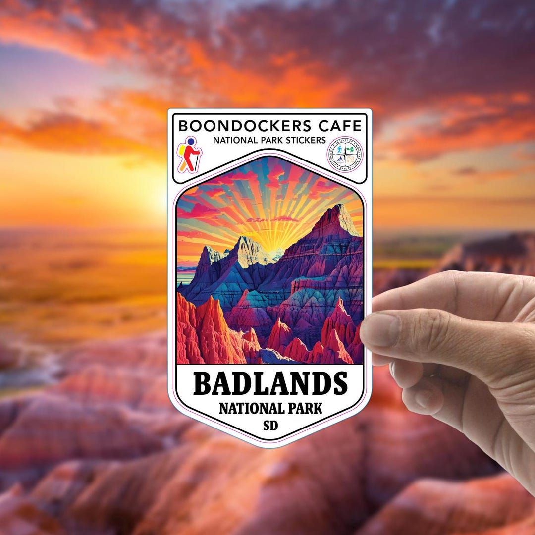 Badlands National Park Sticker: South Dakota Vinyl Decal for Water ...
