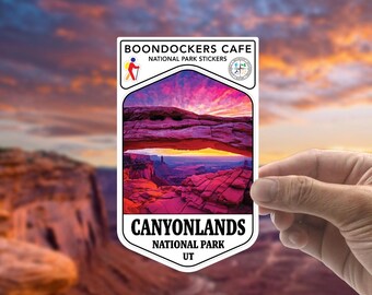Canyonlands National Park Sticker: Waterproof Vinyl Decal for Laptop, Water Bottle