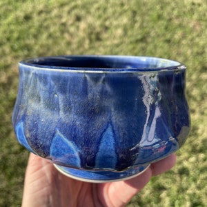 Blue Pottery Bowl, Serving Dish, Soup or Cereal bowl, Wheel thrown pottery, gift for brother, sister, mother, friend,