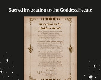 Hecate Goddess Invocation Printable, Ancient Prayer, Daily Work with the Greek Goddess, Witch Book of Shadows, Pagan, Deity Devotional PDF