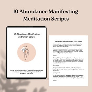 Abundance Meditation Scripts | Manifestation Guided Meditation Script PDF | Mindfulness Scripts | Done for You Content | Downloadable PDF