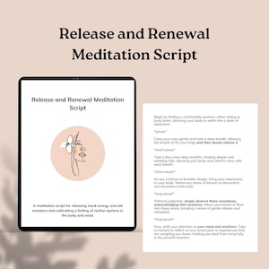 Guión de curación para liberación de traumas / Guión de meditación guiada / Meditación terapéutica / Guiones de atención plena / Hecho para usted / PDF descargable