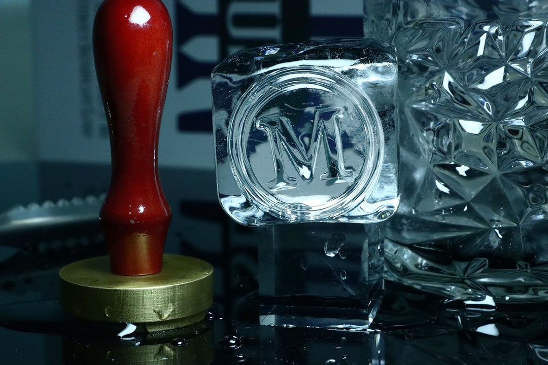 Custom Ice Cube Stamp, Monogram Ice Stamp, Custom Brass Stamp, Brass