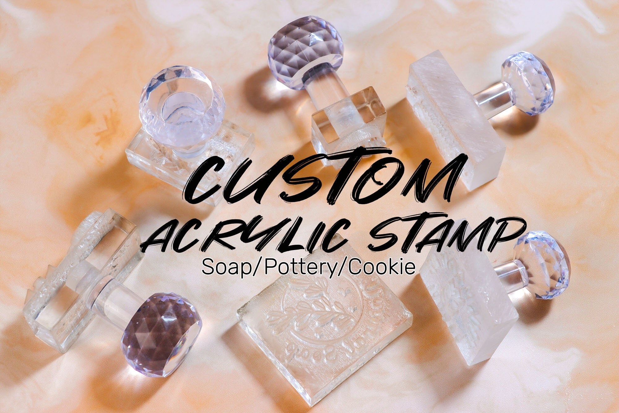  Custom SOAP Stamp, Acrylic Stamp, Personalized Cookie Stamp, soap  Mold Seal Resin DIY Handmade Under 3 - seifenstempel : Arts, Crafts &  Sewing