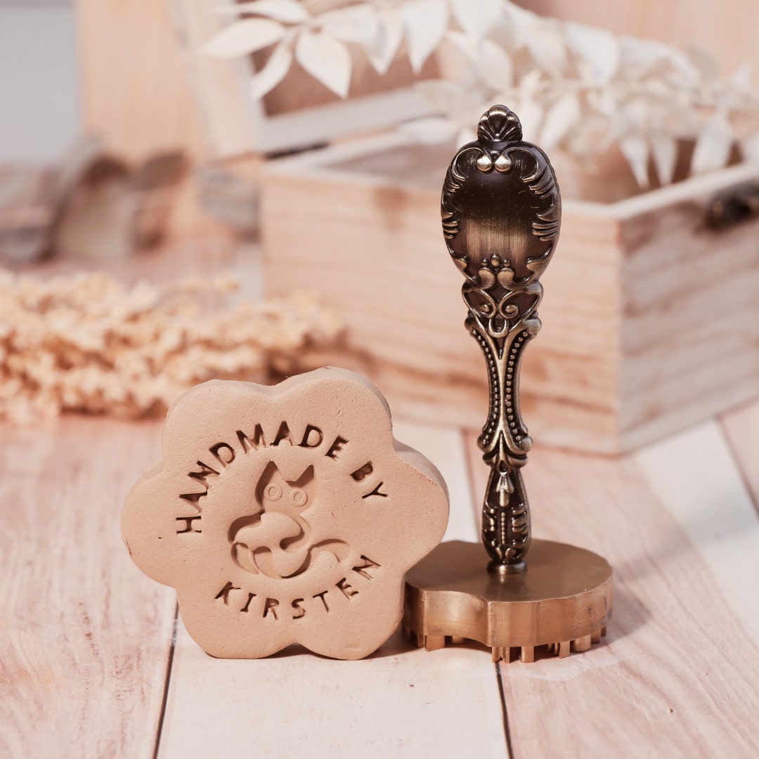 Ceramic Stamp Brass, Pottery Stamp, Clay Stamp, Gift for Potters