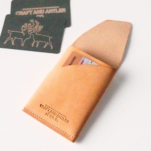 Portatarjetas Vanguard, cuero curtido vegetal Pueblo, tarjetero de cuero, billetera de cuero, regalo hecho a mano, fabricado en Canadá, billetera minimalista