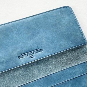 Cartera de cuero larga Plus+, cartera para chaqueta, regalo, cartera para él, cartera para ella, carteras para hombre y mujer, cuero de plena flor, premium imagen 3