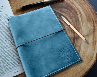 Premium Leather Journal Cover, Moleskine leuchtturm A5/A6 Notebook Refillable, Traveler's Journal, Bullet Journal Cover, Made in Canada
