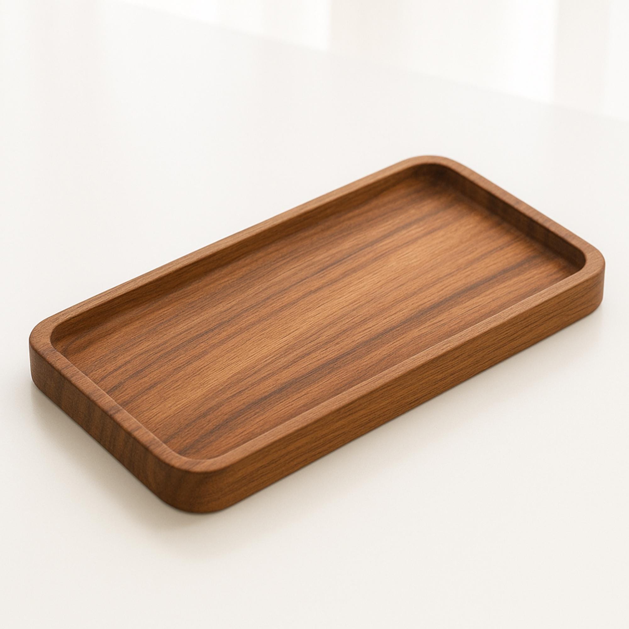 Service Tray Rectangular Acacia Wood Serving Tray Rectangle, Handmade Wooden Tray, Coffee Table ...