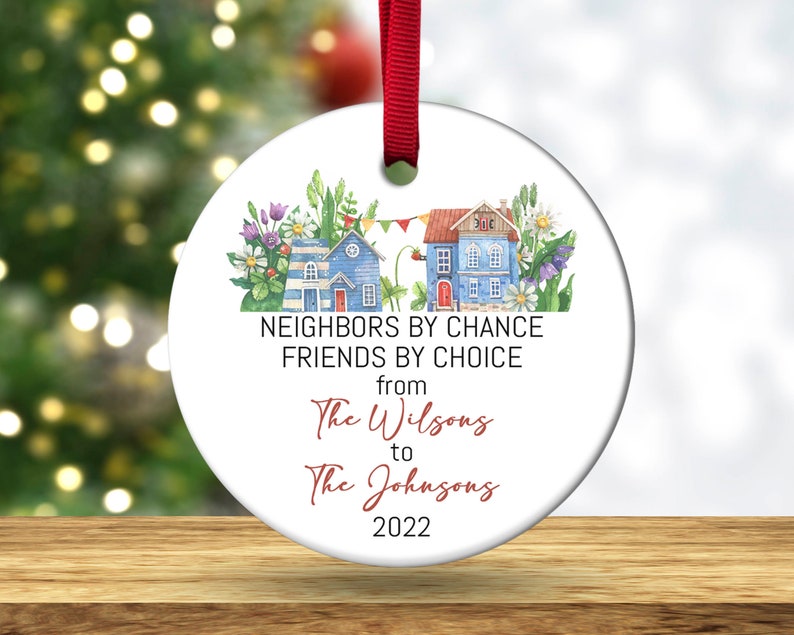 Neighbor Christmas Ornament Neighbor Ornament Thank You Etsy