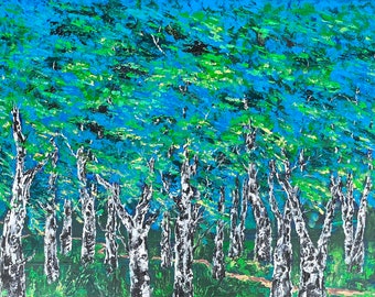 A birch grove