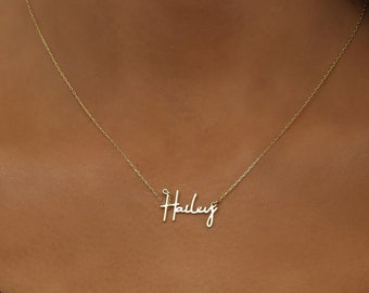 Custom Personalized Name Necklace-Dainty Handwrite Name Jewelry-925K Sterling Silver Name Necklace-Minimalist Jewelry-Perfect Gift for Her