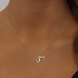 Personalisierter Anfangsbuchstabe Halskette Benutzerdefinierter Namen Schmuck Minimalistischer Buchstabe Anhänger Buchstabe Charm Halskette personalisierter Schmuck Bild 3