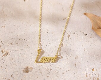 Personalized Name Necklace-Minimalist Tiny Gold Name Jewelry-Dainty Name Jewelry-Custom Silver Name Necklace-Gift for Women-Bridesmaid Gift