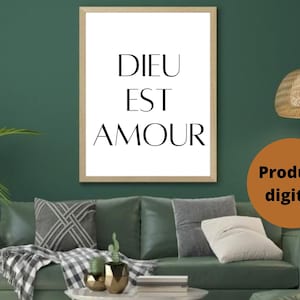 Christian poster, Christian decoration, biblical quote Christian quote Christian poster printable faith, God is love
