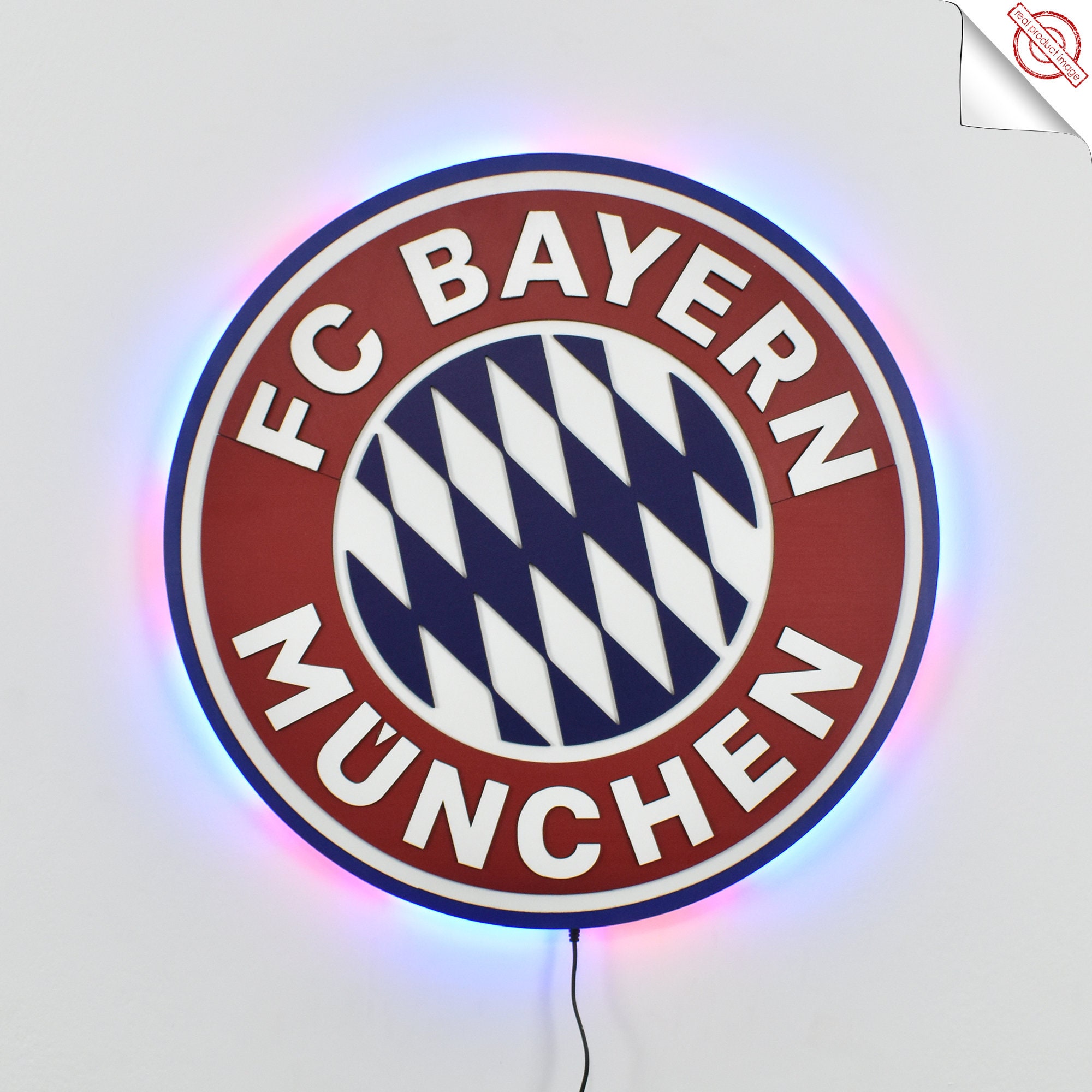 FC Bayern Munich Team Logo. Wall München.bayern Light Wall for Bayern Etsy Munich Bayern - Decor.led FC FC Art Munich. 3D