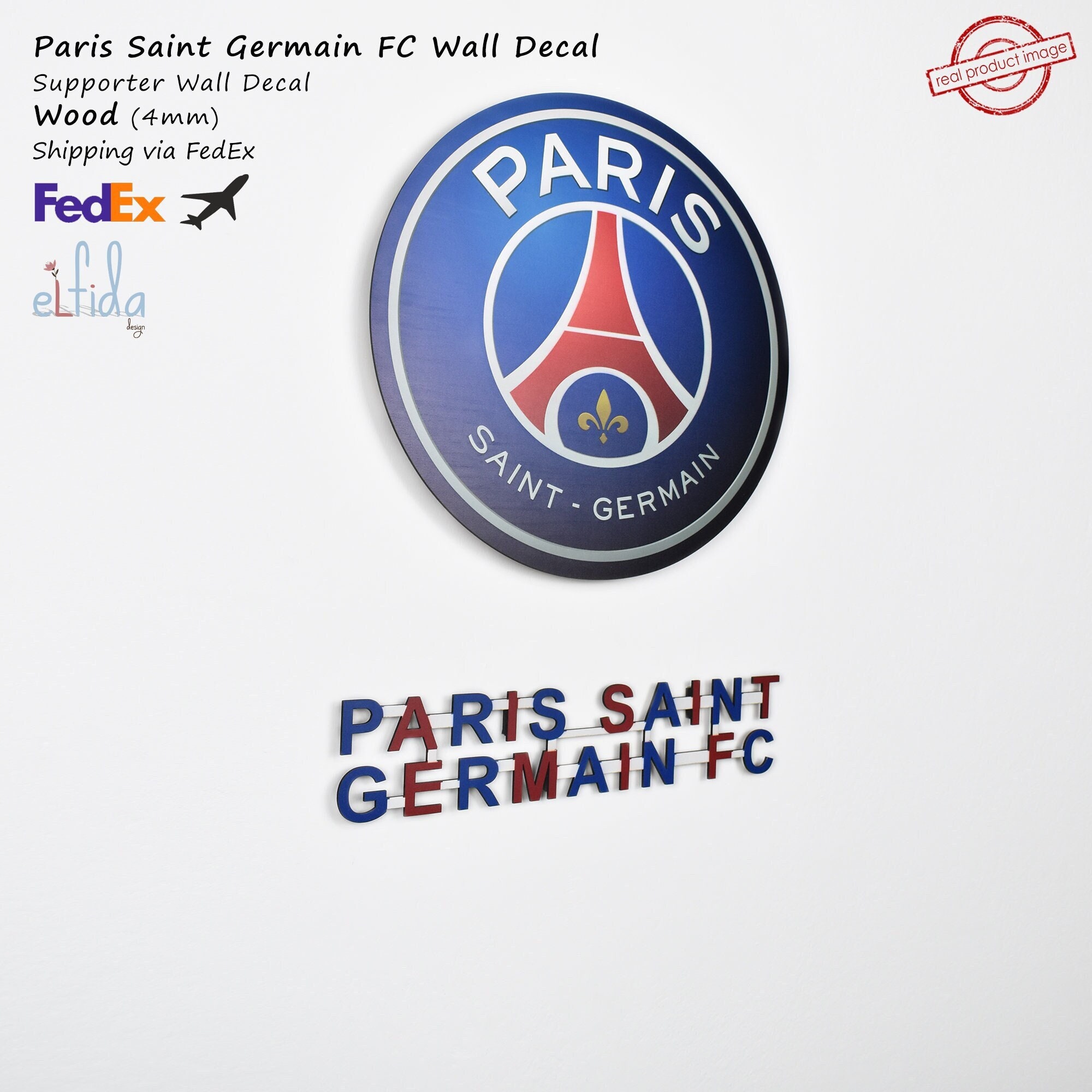 Paris Saint-Germain Wall Sticker - Player Group 22-23 Broken Wall Decal PSG  Art
