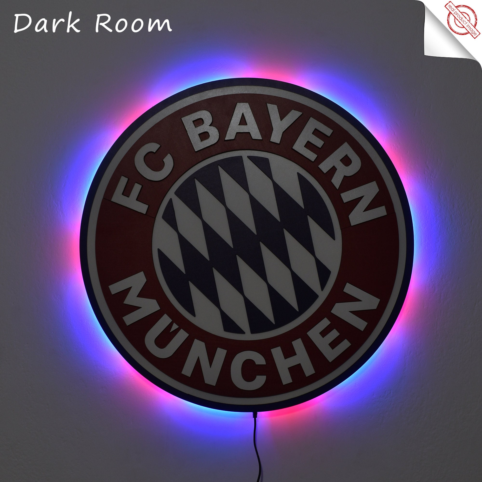FC Bayern Munich Team Logo. 3D. Wall Art FC Bayern Munich. for Wall FC  Bayern München.bayern Munich Decor.led Light - Etsy