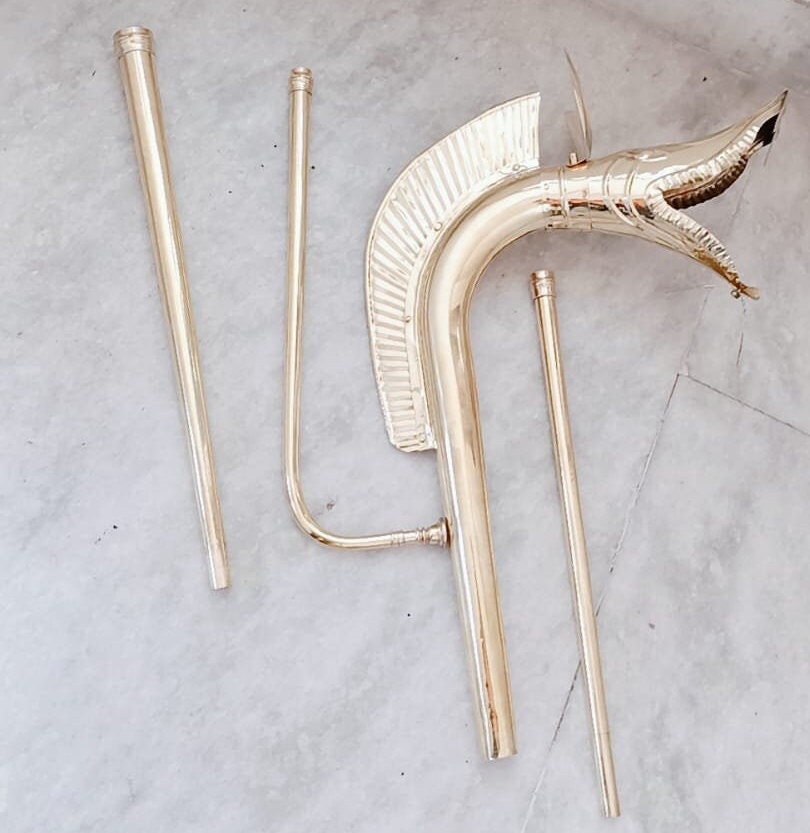 Medieval Brass Carnyx of Tintignac Celtic War Horn, Carnyx Celt Wind