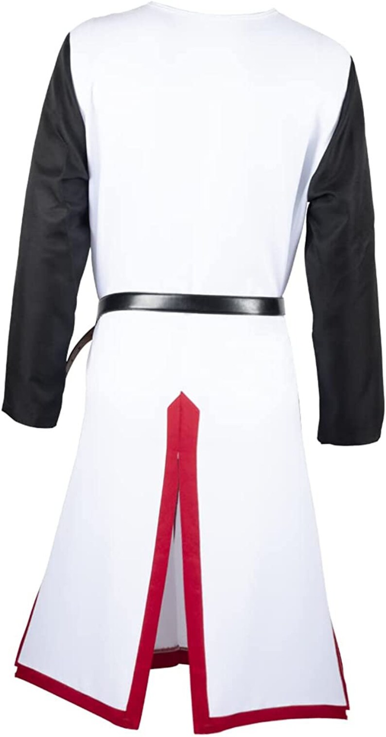 Medieval Crusader Knights Templar Tunic Costumes Black & White - Etsy
