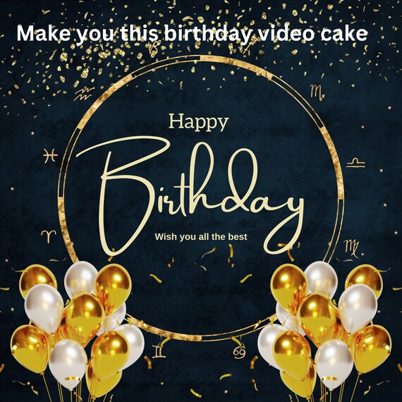 I Will Make You This Birthday Video Cake Birthday Video - Etsy