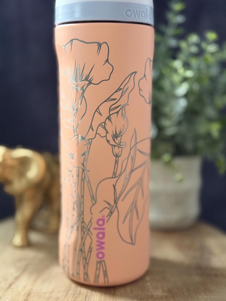 Calla Lily Engraved Owala Water Bottle - Etsy