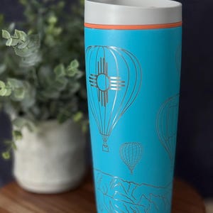 Personalized Hot Air Balloons Engraved Owala SmoothSip Coffee Tumbler