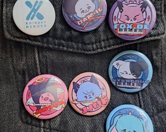 Handmade Xdinary Heroes Xdinary Monsters Buttons