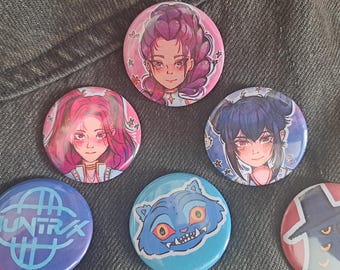 KPop Demon Hunters Inspired Button Badges