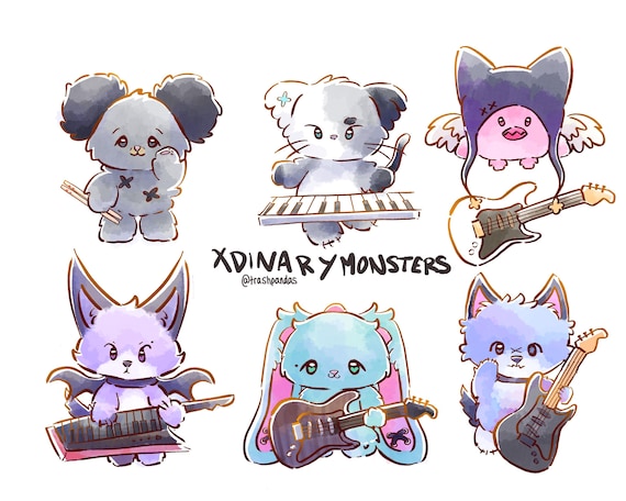 Xdinary Heroes: Xdinary Monsters Inspired Stickers - Etsy