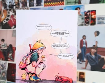 Xdinary Heroes Gaon and George the Lobster print