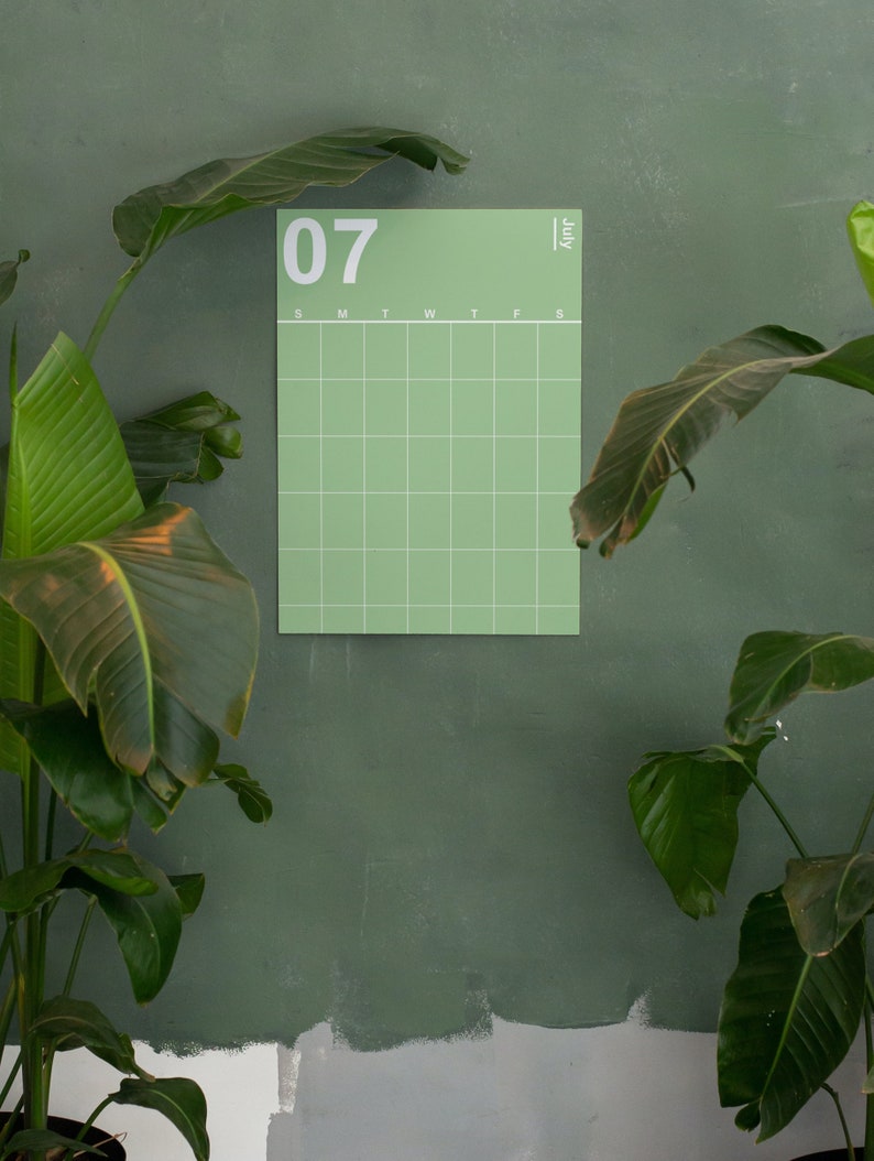 Large Monthly Wall Calendar Art 30 X 20 23 Size Etsy